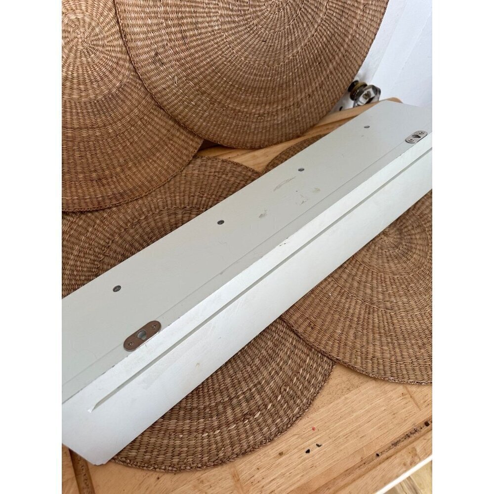 24” long White Shelf with hanging knobs - Picture 7 of 12